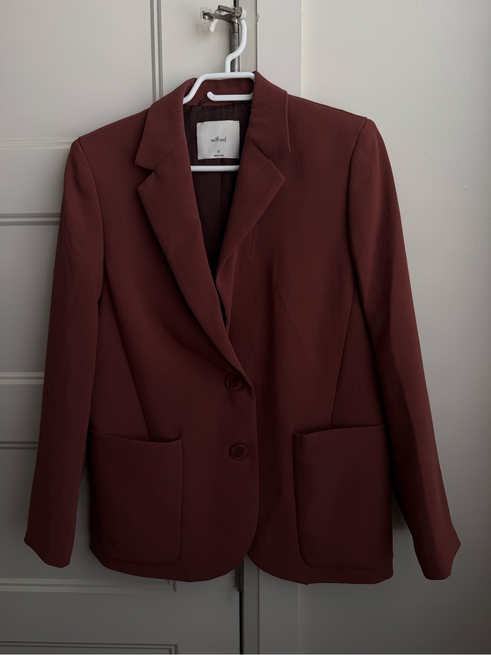 Wilfred Burgundy Blazer Jacket